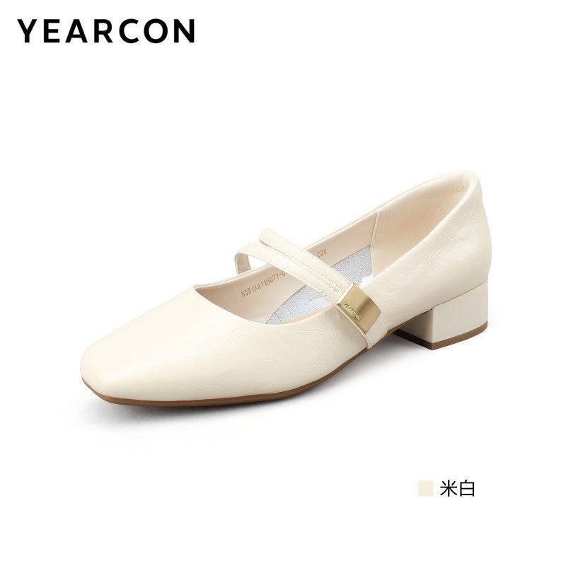 意尔康女鞋2025新款秋季一字扣