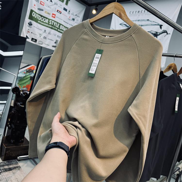 自发热双面绒长袖T恤弹力德绒