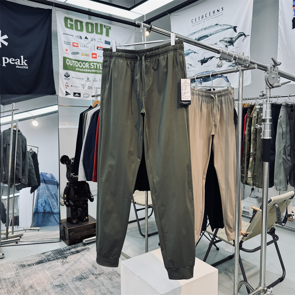 棉感速干聚酯户外休闲裤束脚裤