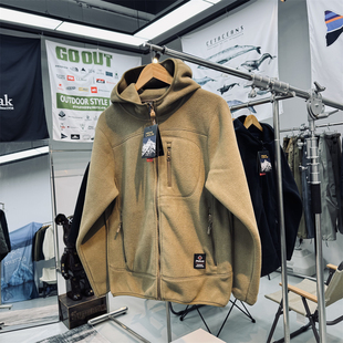 高密双面摇粒绒防风保暖自发热男女同通户外连帽抓绒衣开衫 外套
