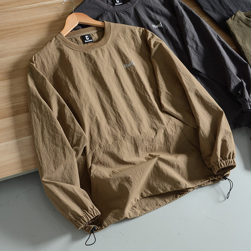 防风防水户外山系圆领套头卫衣