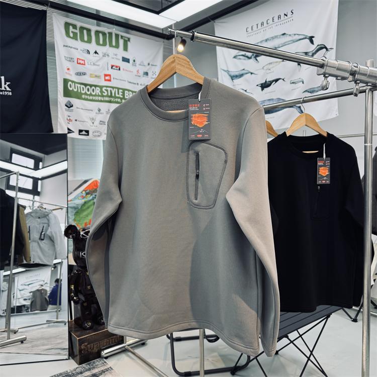 户外自发热保暖中间层抓绒衣