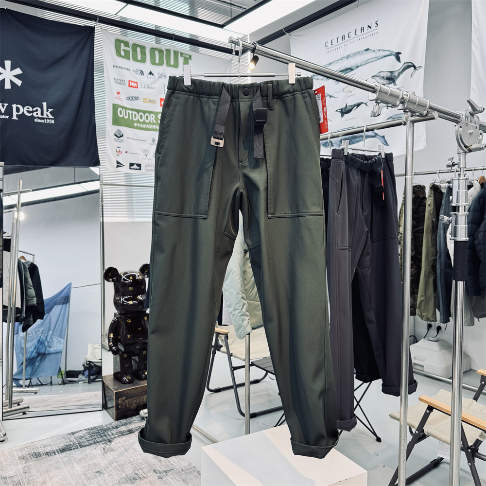 北家款立体方格绒动态保暖软壳裤