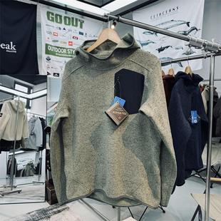 平替系列保暖透气户外内搭中间层男女同款套头连帽抓绒衣休闲卫衣