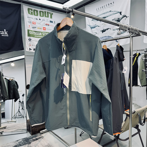 户外休闲通勤方格绒立领夹克外套