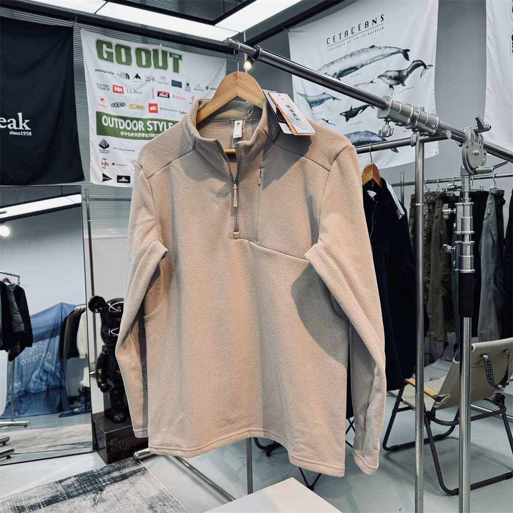 韩国面料高弹力科技自发热一体绒男女通用套头半拉链户外抓绒衣,户外/登山/野营/旅行用品,抓绒衣,淘宝优惠券,粉丝福利购,淘宝优惠卷