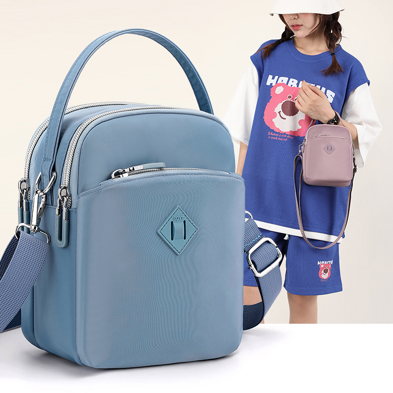 女式手提布包牛津布时尚大容量单肩包防水帆布多口袋休闲斜挎女包