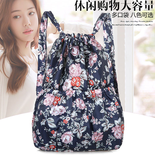 日韩休闲双肩包女士买菜购物袋