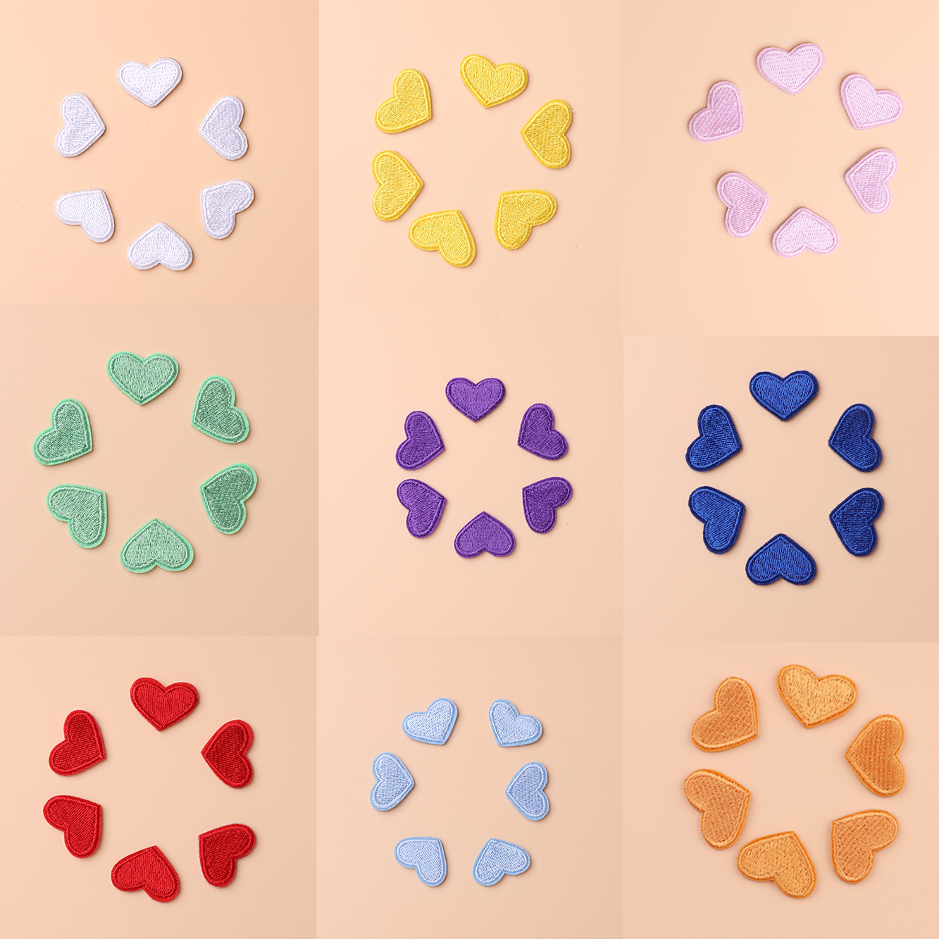 爱心小号补丁贴刺绣贴衣服布贴