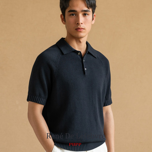 PUPP夏季男士宽松短袖半袖透气百搭商务休闲纯棉T恤针织衫POLO衫