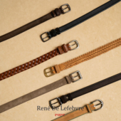 PUPP新款 腰带皮带 商务休闲手工编织裤 男士 休闲头层牛皮复古时尚