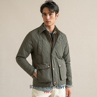 PUPP秋冬季男士轻薄户外复古保暖间棉猎装棉服谷仓老钱风夹克外套