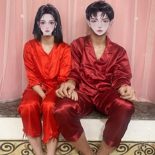 结婚睡衣红色上头套装 香港新郎新娘龙凤裙褂内婚庆用品秀禾服旺夫