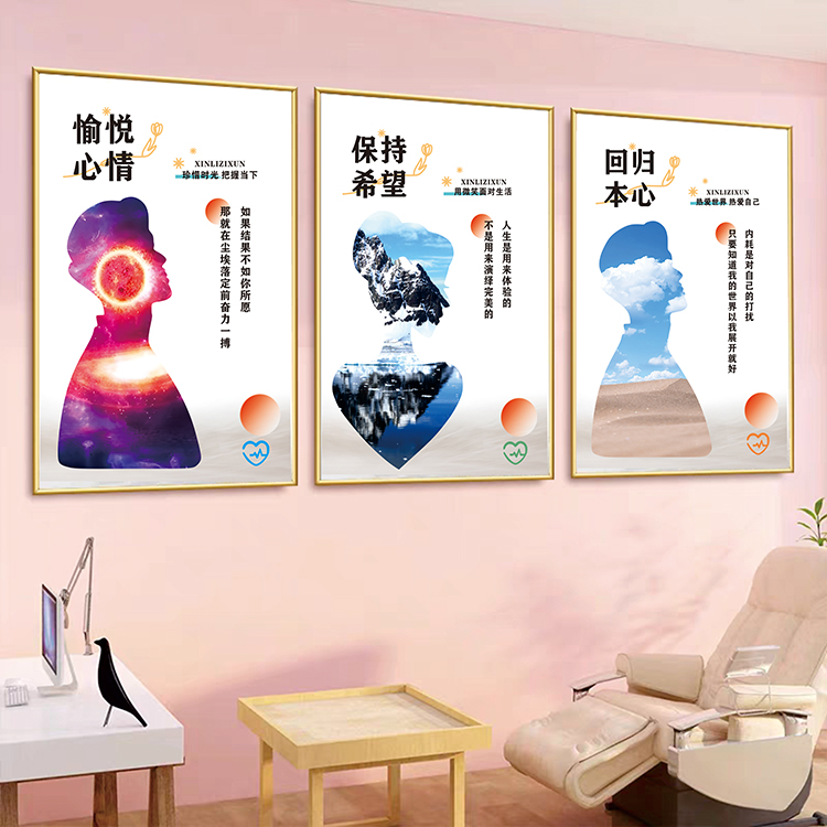 校园心理咨询室墙贴健康心理宣传