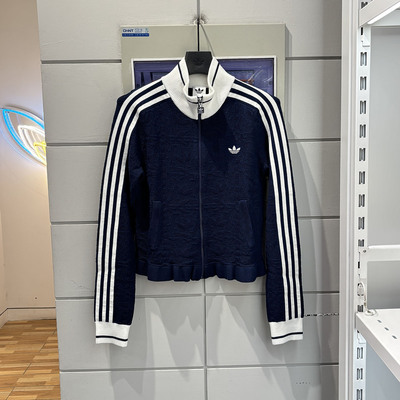 三叶草26年新款女子修身立领荷叶边夹克外套KX6883 6899