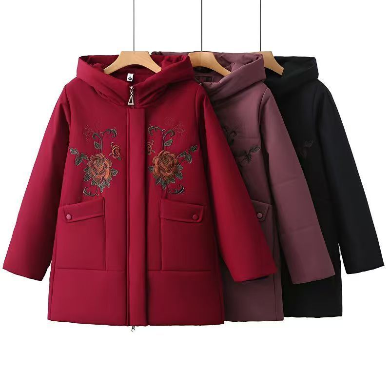 中老年女装棉服外套加肥大码妈妈上衣棉衣棉袄加肥特体胖婆200斤