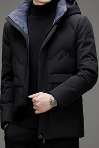 V1075钱塘2020-3冬季羽绒服鸭绒连帽男士商务休闲外套P240图片