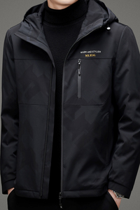V1079钱塘2020-3冬季跑量男士休闲羽绒服连帽灰鸭绒保暖冬季P215图片