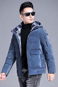 B2016钱塘2020-3冬季男士连帽精品羽绒服青年休闲商务休闲P295图片