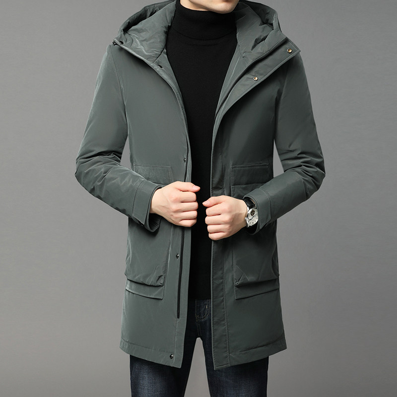 B2019钱塘2020-3冬季男士羽绒服90白鸭绒加厚连帽休闲P360图片