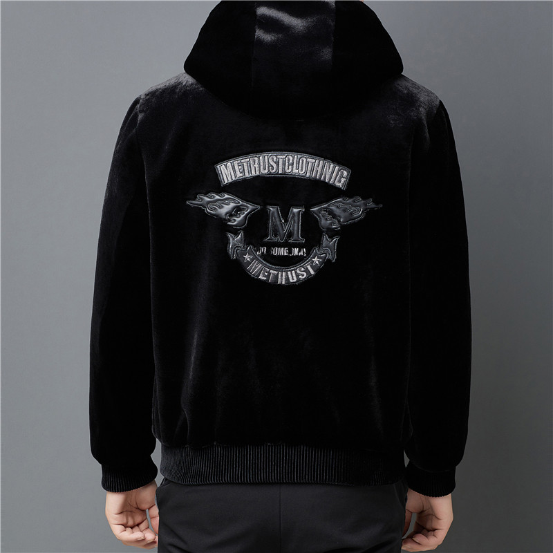 W6015钱塘2020-3金貂绒冬季男士貂毛夹克高端刺绣辅料F285，男装皮衣，钱塘207-3