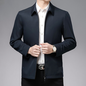 M2189钱塘2020-3秋冬男士夹克商务精品长袖夹克外套翻领休闲P140图片