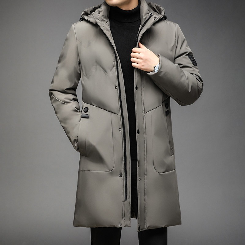 DMF1903钱塘2020-3冬季男士棉衣中长款连帽XL-5XL基础款P130,男装棉衣,钱塘207-3