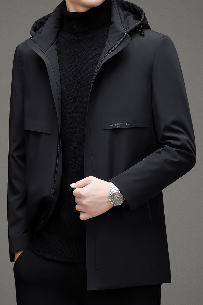 HN2118钱塘20202-3秋冬90鹅绒连帽男士简约羽绒服商务高端P350,男装羽绒服,钱塘207-3