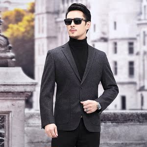M3318钱塘2020-3秋冬男士帅气男士休闲西服外套修身小西装P145图片