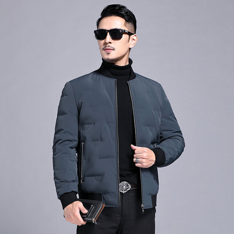 B8229钱塘2020-3冬季立领男士羽绒服90白鸭绒中年商务休闲P235图片