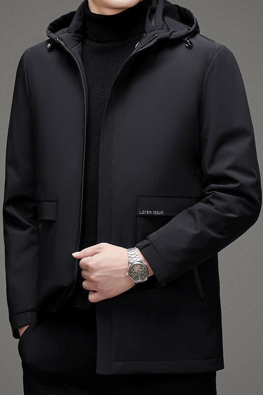 V1001钱塘2020-3冬季跑量男士休闲羽绒服连帽灰鸭绒保暖冬季P200,男装羽绒服,钱塘207-3