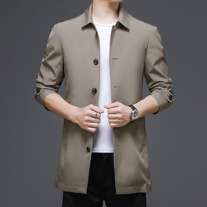M22013钱塘2020-3秋冬男士夹克商务精品长袖风衣外套翻领休闲P205图片