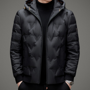 V1080钱塘2020-3冬季羽绒服90鸭绒连帽男士商务休闲外套P215图片
