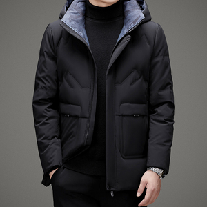 V1075钱塘2020-3冬季羽绒服鸭绒连帽男士商务休闲外套P240图片