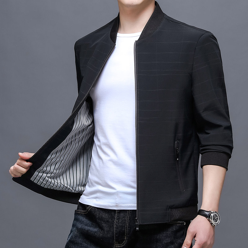 N8873钱塘2020-3秋冬休闲男士夹克衫立领外套潮流上衣P63，男装夹克，钱塘207-3