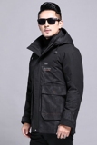 B8668钱塘2020-3冬季连帽男士羽绒服90白鸭绒中长款多口袋P310，男装羽绒服，钱塘207-3