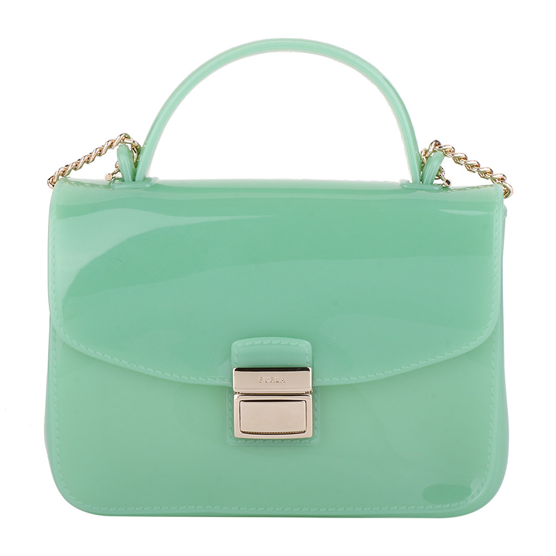 FURLA/ܽÀÅ®¿î ³Èºì/ÂÌÉ«PVC¹û¶³ÃÔÄãÊÖÌá/µ¥¼ç/б¿æ°ü BGK0ÐÂÉ«