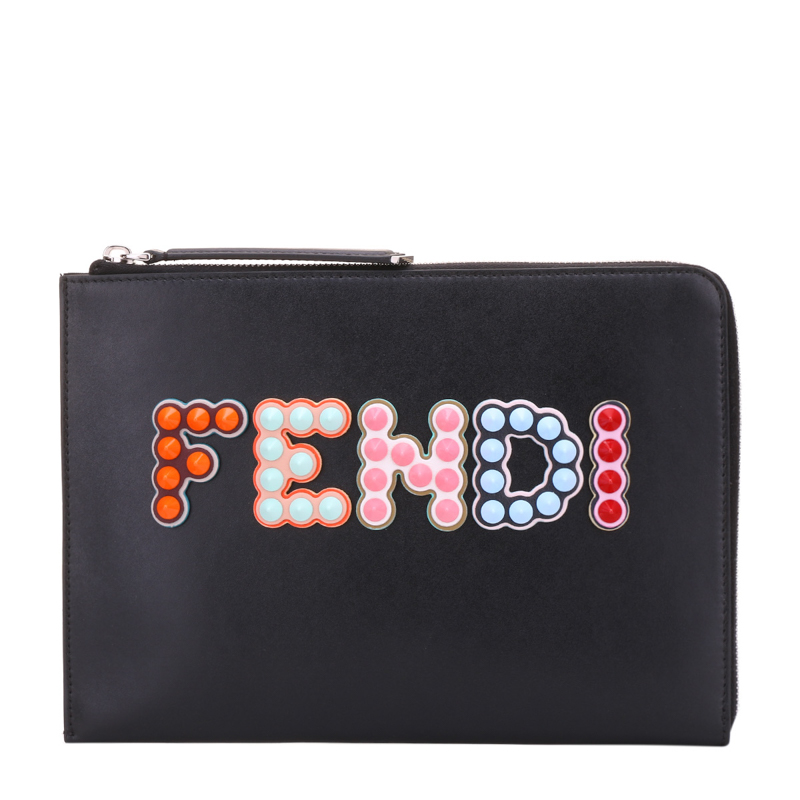 FENDI/·ÒµÏ Å®¿îºÚ/·ÛɫţƤÊÖÄðü 8M0363 ÏÖ»õ пî
