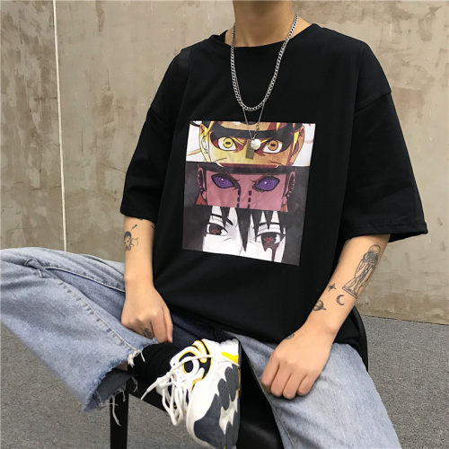 常规棉男女情侣装嘻哈短袖印花