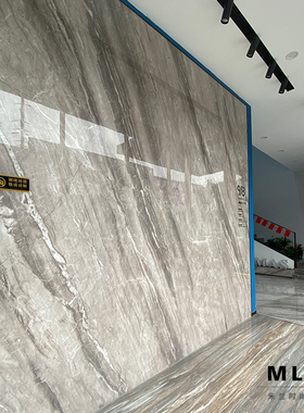 简YI同款希腊灰大理石瓷砖别墅客厅地砖餐厅卧室定位连纹大板砖