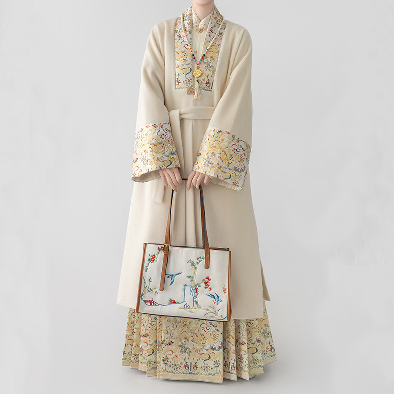 醉雨朵原创重工织金大衣马面裙汉服女2025新款女装,女装/女士精品,汉服上装,淘宝优惠券,粉丝福利购,淘宝优惠卷