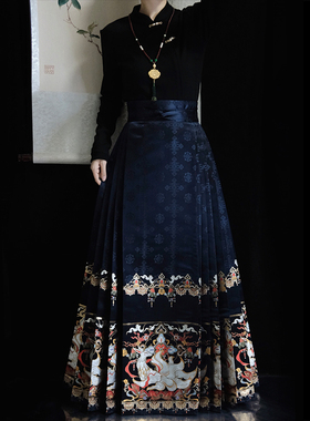 醉雨朵原创九尾狐高端明制仿妆花春夏马面裙日常汉服女2025新款