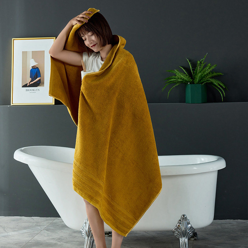 纯棉浴巾毛巾三件套加厚高端柔软吸水不掉毛亲肤成人全棉纯色家用