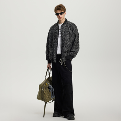 UNKNOWTAL宽松方格夹克左航同款