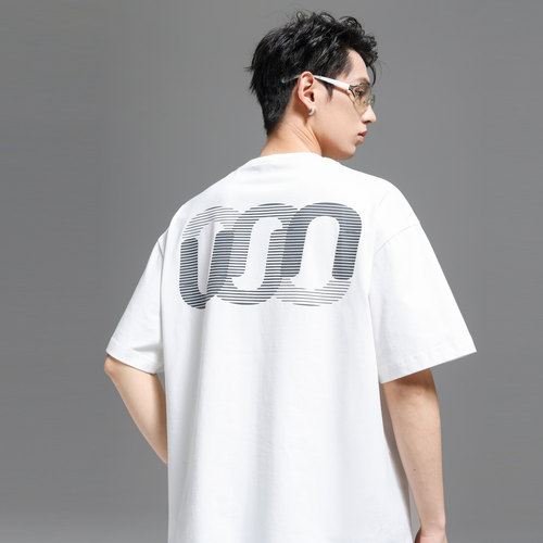 UNKNOWTAL潮环形渐变印花短袖