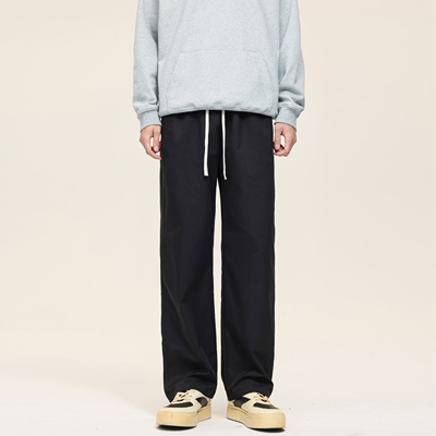 UNKNOWTAL基础直筒抽绳长裤