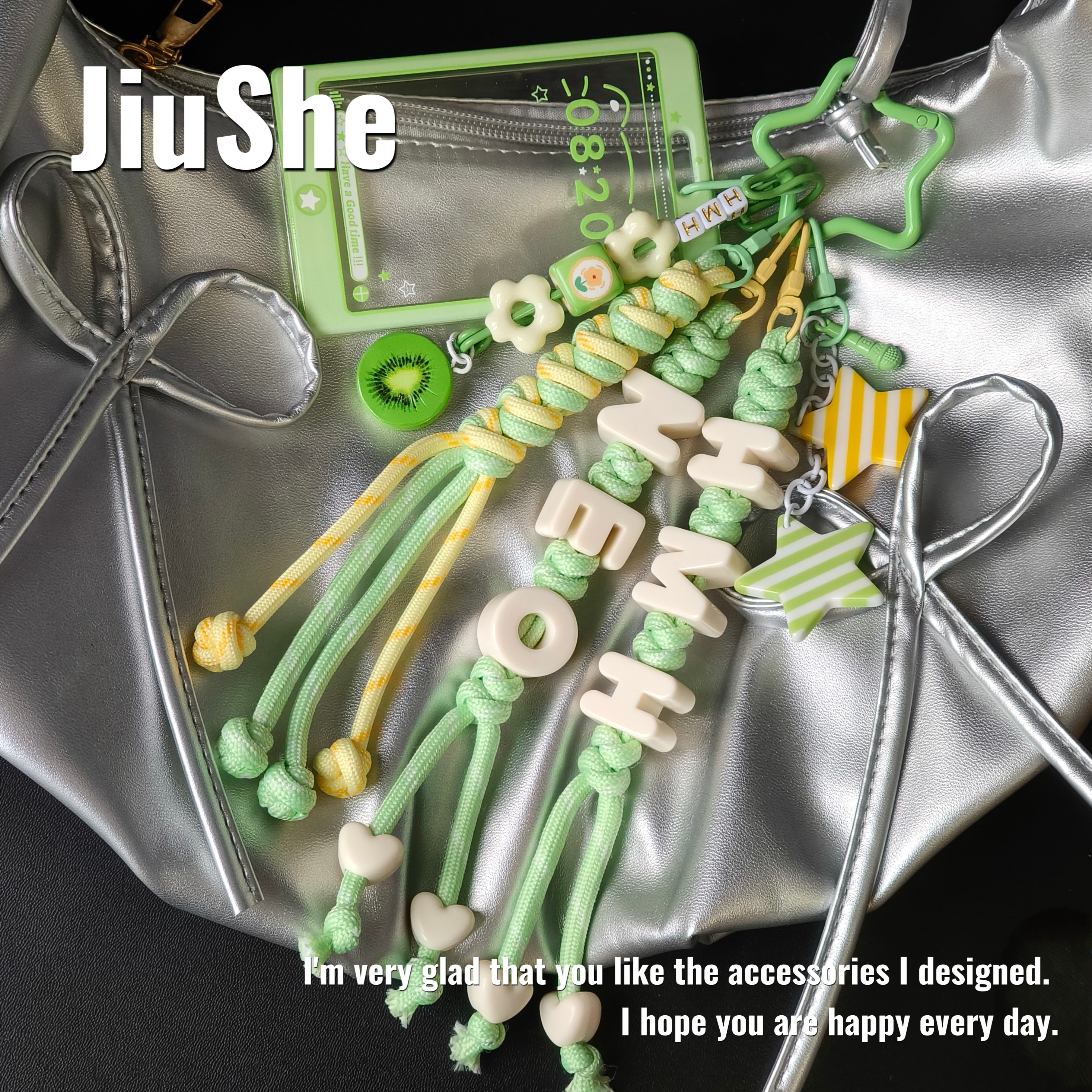 侯明昊NEO挂件印象miu系字母包挂猕猴桃专属应援物原创设计可定制