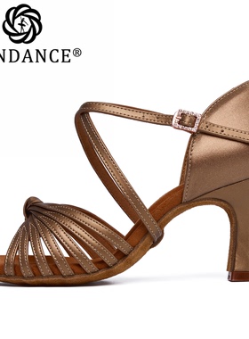 ITENDANCE专业拉丁舞鞋女成人中高跟考级比赛国标舞伦巴恰恰舞鞋