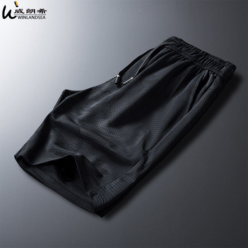 迷彩运动短裤男土网纱快干高弹力四分宽松紧腰冰丝夏凉透气五分裤|ruв категории Мужская одежда, брюки - от Buy2taobao.com для оказания профессиональной услуги покупки агента Taobao