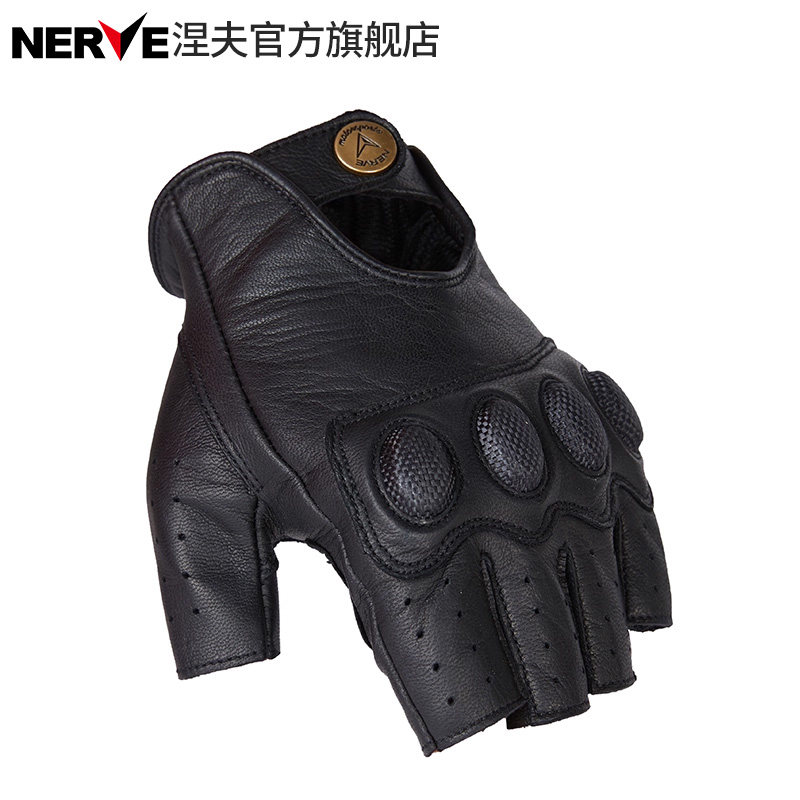 NERVE涅夫夏季摩托车半指手套男女机车赛车骑士骑行防摔KQ1055